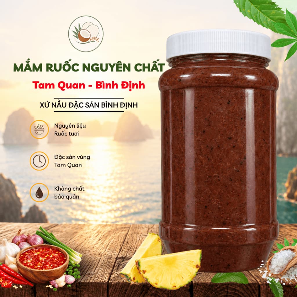 Mắm Ruốc Bình Định (500G) - Đặc Sản Xứ Nẫu Thơm Đậm Vị Truyền Thống
