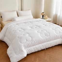Ruột Chăn Siêu Nhẹ BAMBOO, Ruột Chăn Bông Chần Hoa 4 Cánh Mềm Mịn, Êm Ái, Thoáng Khí, Giữ Ấm Cho Mùa Đông 3