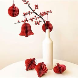 Lồng Đèn Giấy Cứng Loại Đẹp Hot Trend Mini Màu Đỏ Đậm Dùng Trang Trí Lễ Hội Tết Năm 2027 P2M5 7