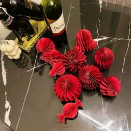 Lồng Đèn Giấy Cứng Loại Đẹp Hot Trend Mini Màu Đỏ Đậm Dùng Trang Trí Lễ Hội Tết Năm 2027 P2M5 9