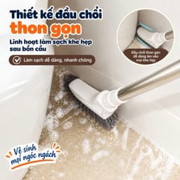 Chổi Cọ Nhà Vệ Sinh Cán Dài Đầu Chữ L Đa Năng, Cây Chà Sàn Nhà Tắm Chà Khe Hẹp Góc Tường, Cửa Sổ Tiện Lợi P2M0 3