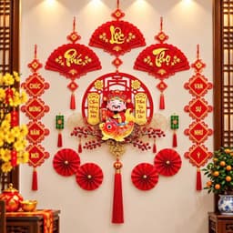🧧 SET TRANG TRÍ TẾT ÔNG THẦN TÀI ĐỎ VÀNG CAO CẤP – RỰC RỠ SẮC XUÂN, ĐÓN TÀI LỘC MAY MẮN 🧧 1
