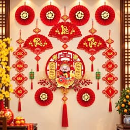 🧧 SET TRANG TRÍ TẾT ÔNG THẦN TÀI ĐỎ VÀNG CAO CẤP – RỰC RỠ SẮC XUÂN, ĐÓN TÀI LỘC MAY MẮN 🧧 4