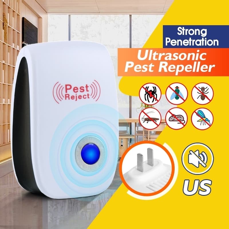 Máy đuổi côn trùng bằng sóng siêu âm Pest Reject và Đèn Bắt muỗi,côn trùng kiêm đèn ngủ cắm điện. LMS