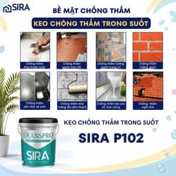 [1kg] Sơn Chống Thấm Nền Gạch Men, Mạch Gạch, Nhà Vệ Sinh, Sân Thượng- Sơn trong suốt Sira P102 3
