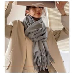 Khăn quàng cổ - Khăn choàng cổ cashmere nam nữ lông mịn dệt kim không xù ulzzang Hàn Quốc P2M4 2