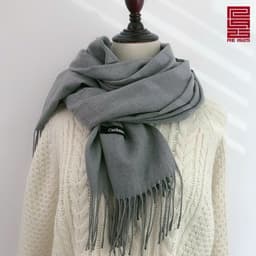 Khăn quàng cổ - Khăn choàng cổ cashmere nam nữ lông mịn dệt kim không xù ulzzang Hàn Quốc P2M4 4