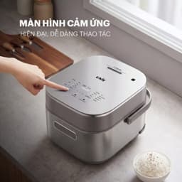 Nồi Cơm Cao Tần UNIE URC-TIH15C/G 1.5L, Công Nghệ IH 3D Nấu Cơm Dẻo Thơm, Lòng Nồi Phủ Titan 8