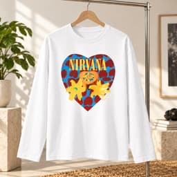 Áo thun dài tay Nam Nữ "NIRVANA - Một Trái Tim, Ngàn Giai Điệu Cũ " Áo Long Sleeve Oversize form rộng thoải mái 3