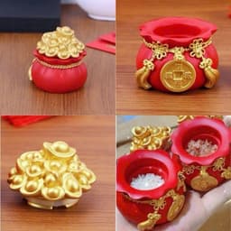 COMBO 2 Hũ Đựng Gạo Muối Thần Tài -Mang May Mắn , Tài Lộc P1M2 5