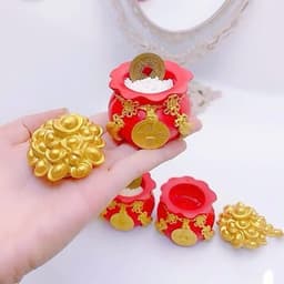 COMBO 2 Hũ Đựng Gạo Muối Thần Tài -Mang May Mắn , Tài Lộc P1M2 3