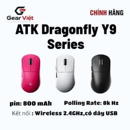 BH12 tháng đủ- Chuột Gaming Không Dây ATK Dragonfly Y9 ProMax | Ultimate 2.0 -PAW3950 Ultra, Dual 8K Wireless 1