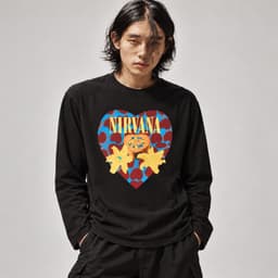 Áo thun dài tay Nam Nữ "NIRVANA - Một Trái Tim, Ngàn Giai Điệu Cũ " Áo Long Sleeve Oversize form rộng thoải mái 5