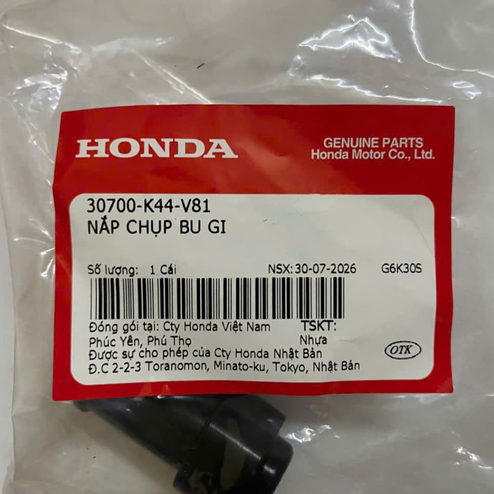 Tẩu Bugi / Chụp Bugi Honda Vision 110 (2014 - 2024), Scoopy, Beat -[ Mã 30700K44V81 ] Chính Hãng HonDa