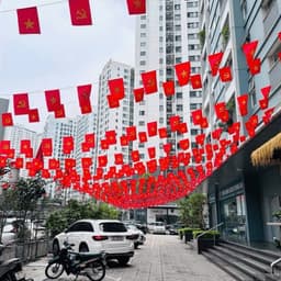 DÂY CỜ TREO DÀI 10M IN SAO ĐẢNG 2 MẶT – TRANG TRÍ RỰC RỠ, NỔI BẬT MỌI KHÔNG GIAN 3