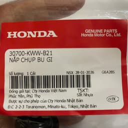 Tẩu Bugi / Chụp Bugi Chính Hãng Honda Wave Alpha 110, Wave S110, RS110, RSX 110, Air Blade 110  - [ Mã 30700-KWW-B21 ] 4