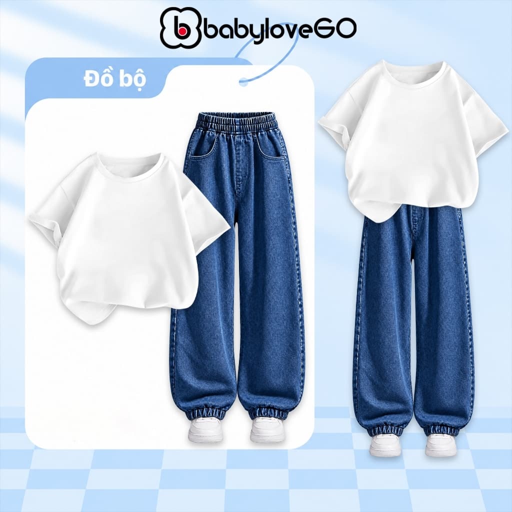 Đồ bộ bé trai BabyloveGO, set quần áo cho bé trai đi học, đi chơi phong cách Hàn Quốc