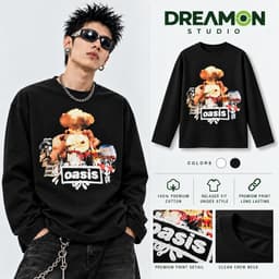 Áo thun dài tay Nam Nữ "OASIS -Giữa Đống Tro Tàn, Ta Vẫn Mơ" Áo Long Sleeve Oversize form rộng thoải mái 1