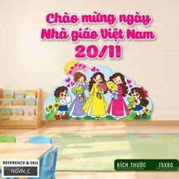 [HỎA TỐC] Set Decor Fomex 5mm Decor Lớp Học, Gắn Mành Tre - Bộ Tranh Dán Dễ Bóc Decor Ngày Nhà Giáo Việt Nam 20/11 4