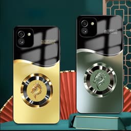 Ốp Lưng Kính Auro cho SAMSUNG GALAXY A03 –Sáng Bóng - Sang Trọng - Viền Dẻo - Họa Tiết Good Luck 5