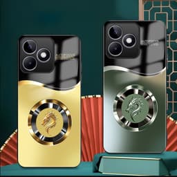 Ốp Lưng Kính Auro cho REALME NOTE 80 –Sáng Bóng - Sang Trọng - Viền Dẻo - Họa Tiết Good Luck 5