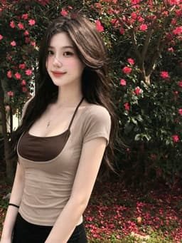 Áo Baby Tee Nữ LYNLUX Cổ U Phối Yếm Cột Cổ 2 Lớp Ôm Body Quyến Rũ Chất Thun Cotton Cao Cấp Dày Dặn 4