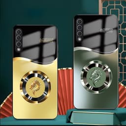 Ốp Lưng Kính Auro cho SAMSUNG A90 5G –Sáng Bóng - Sang Trọng - Viền Dẻo - Họa Tiết Good Luck 5