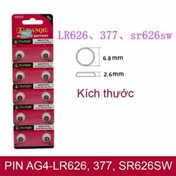 Pin Cúc Áo 1.5V AG4, LR66, 626, 377 ( Vỉ 10 Viên). LMS 2