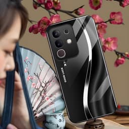 Ốp Lưng Kính Auro cho VIVO Y29 4G –Sáng Bóng - Sang Trọng - Viền Dẻo - Họa Tiết Good Luck 4