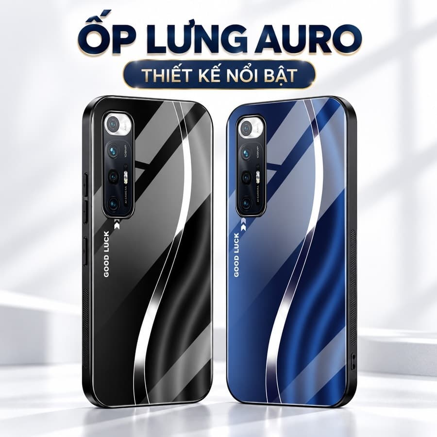 Ốp Lưng Kính Auro cho XIAOMI MI 10S –Sáng Bóng - Sang Trọng - Viền Dẻo - Họa Tiết Good Luck