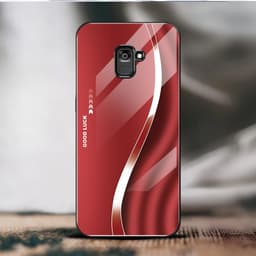 Ốp Lưng Kính Auro cho SAMSUNG A8 2018 –Sáng Bóng - Sang Trọng - Viền Dẻo - Họa Tiết Good Luck 2