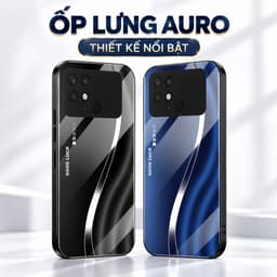 Ốp Lưng Kính Auro cho POCO C40 –Sáng Bóng - Sang Trọng - Viền Dẻo - Họa Tiết Good Luck 1