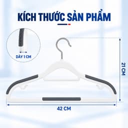COMBO 20 Móc Treo Quần Áo Chống Trượt Xoay 360 JYoohome Móc Áo Nhựa Dẻo Chịu Lực Phơi Được Đồ Nặng 7