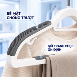 COMBO 20 Móc Treo Quần Áo Chống Trượt Xoay 360 JYoohome Móc Áo Nhựa Dẻo Chịu Lực Phơi Được Đồ Nặng 4