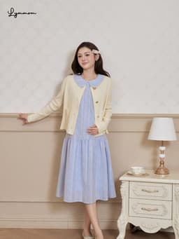 Set Áo Và Váy Đầm Bầu Công Sở LYMMOM Thoáng Mát Form Đuôi Cá Váy Bầu Thu Đông Xinh Xắn VB216+AL004 10