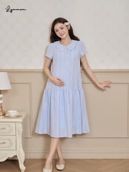 Set Áo Và Váy Đầm Bầu Công Sở LYMMOM Thoáng Mát Form Đuôi Cá Váy Bầu Thu Đông Xinh Xắn VB216+AL004 8