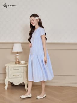 Set Áo Và Váy Đầm Bầu Công Sở LYMMOM Thoáng Mát Form Đuôi Cá Váy Bầu Thu Đông Xinh Xắn VB216+AL004 11