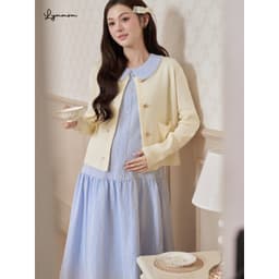 Set Áo Và Váy Đầm Bầu Công Sở LYMMOM Thoáng Mát Form Đuôi Cá Váy Bầu Thu Đông Xinh Xắn VB216+AL004 6