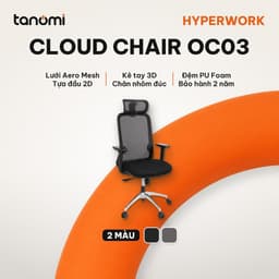 Ghế công thái học HyperWork Cloud Chair OC03 Ngả 125 độ Kê tay 3D Piston Class 4 Đệm PU Foam ghế văn phòng 1