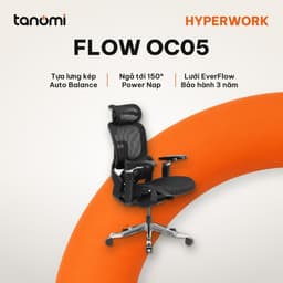 Ghế công thái học HyperWork Flow OC05 Ngả 150 độ Kê tay 5D Tải 150 kg Tựa lưng kép ghế công thái học ngả sâu 1