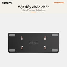 Giá đỡ laptop HyperWork Premium Collection LH01 Dựng đứng Gỗ óc chó Nhôm Laptop dày 20-40 mm Chỉnh độ rộng khe 5