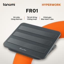 Kê chân công thái học HyperWork FR01 Thép Tải 20 kg Xoay +/- 20 độ Feet chống trượt Giảm mỏi chân 1