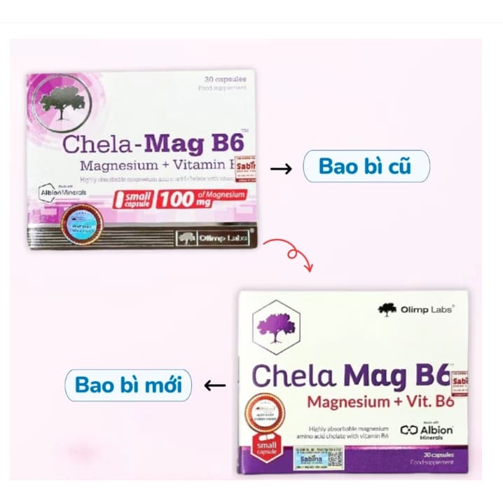 Chela-Mag B6 (Hộp 30 viên)  bổ sung Magie,Vitamin B6 hỗ trợ giảm mệt mỏi tốt cho mẹ bầu và sau sinh> BUN BUN SHOP 20