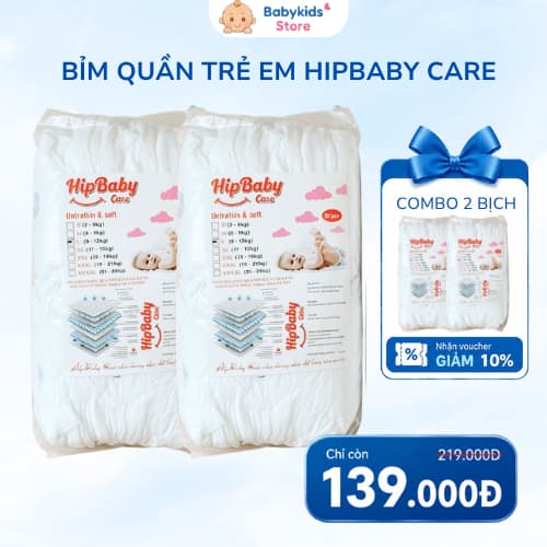 [COMBO100 MIẾNG] Bỉm Quần Nội Địa Form Bo HipBaby Ngẫu Nhiên Mềm Mỏng Thấm Hút Tốt Đủ Size S-3XL Phiên Bản Nâng Cấp
