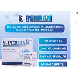 S-PERMAN (Hộp 20 gói x 5 g) BỔ TINH TRÙNG ,TĂNG CHẤT LƯỢNG TINH TRÙNG, CẢI THIỆN SỨC KHOẺ NAM GIỚI> BUN BUN SHOP 20 2
