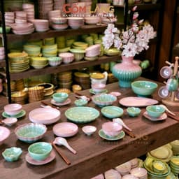 Bộ Bát Đĩa Hào Môn 46 Món Gốm Làng Bát Tràng Men Hỏa Biến Cao Cấp Cho Gia Đình 4-6 Người 4