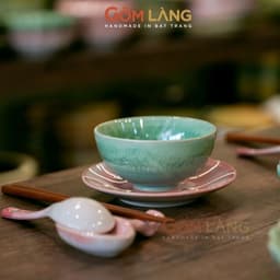 Bộ Bát Đĩa Hào Môn 46 Món Gốm Làng Bát Tràng Men Hỏa Biến Cao Cấp Cho Gia Đình 4-6 Người 7