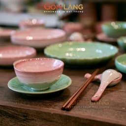 Bộ Bát Đĩa Hào Môn 46 Món Gốm Làng Bát Tràng Men Hỏa Biến Cao Cấp Cho Gia Đình 4-6 Người 8