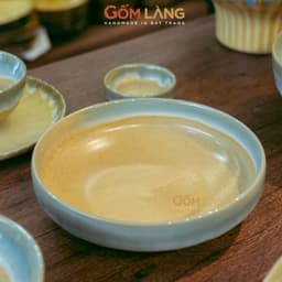 Bộ Bát Đĩa Hạ Lam 48 Món Gốm Làng Bát Tràng Men Hỏa Biến Cao Cấp Cho Gia Đình 4-6 Người An Toàn Sức Khỏe 6