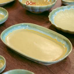 Bộ Bát Đĩa Hạ Lam 48 Món Gốm Làng Bát Tràng Men Hỏa Biến Cao Cấp Cho Gia Đình 4-6 Người An Toàn Sức Khỏe 7